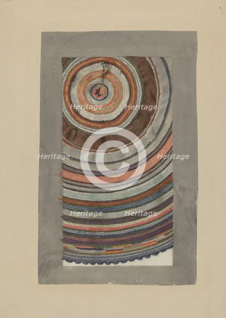 Shaker Circular Rug, 1935/1942. Creator: Elizabeth Moutal.