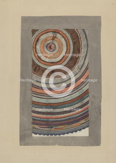 Shaker Circular Rug, 1935/1942. Creator: Elizabeth Moutal.