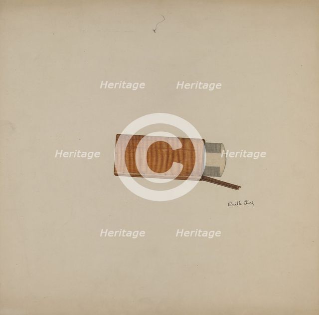 Shaker Comb and Case, c. 1941. Creator: Orville Cline.