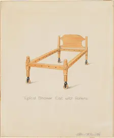 Shaker Cot, c. 1937. Creator: Alfred H. Smith