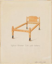 Shaker Cot, c. 1937. Creator: Alfred H. Smith