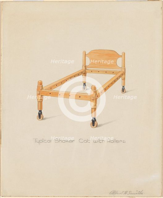 Shaker Cot, c. 1937. Creator: Alfred H. Smith.