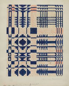 Shaker Coverlet, 1935/1942. Creator: Martha Sancher
