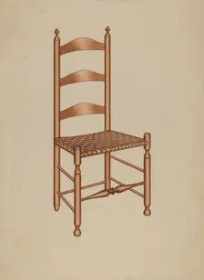 Shaker Desk Chair, 1935/1942. Creator: Unknown