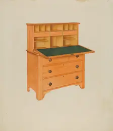 Shaker Desk, c. 1937. Creator: John W Kelleher