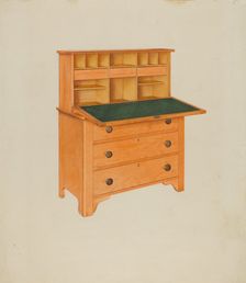 Shaker Desk, c. 1937. Creator: John W Kelleher