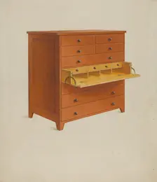 Shaker Desk, c. 1937. Creator: John W Kelleher