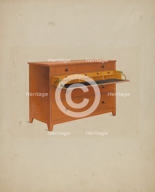 Shaker Desk, c. 1937. Creator: John W Kelleher.
