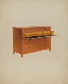 Shaker Desk, c. 1937. Creator: John W Kelleher