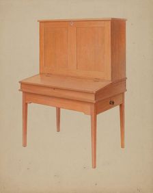 Shaker Desk, c. 1938. Creator: Alfred H. Smith