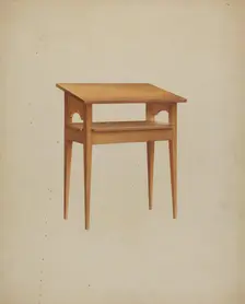 Shaker Dining Table, c. 1937. Creator: Winslow Rich