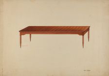 Shaker Dining Table, c. 1941. Creator: Lon Cronk