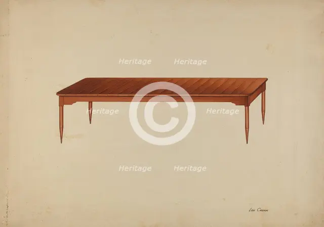 Shaker Dining Table, c. 1941. Creator: Lon Cronk.
