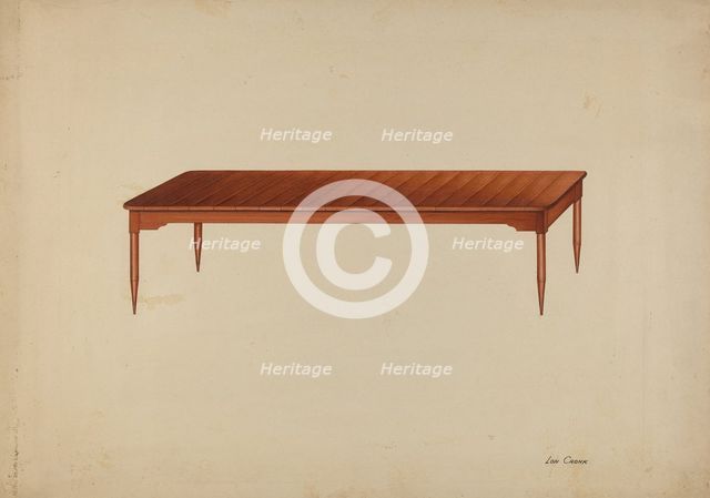 Shaker Dining Table, c. 1941. Creator: Lon Cronk.
