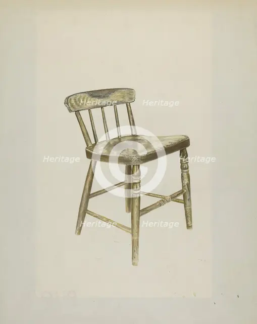 Shaker Dining Chair, 1935/1942. Creator: John Davis.