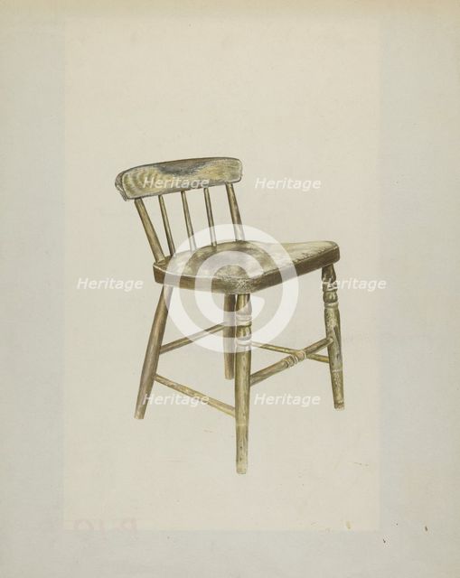 Shaker Dining Chair, 1935/1942. Creator: John Davis.