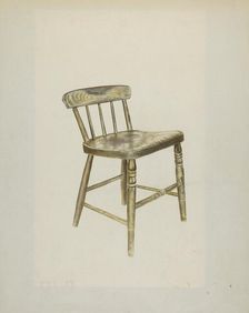 Shaker Dining Chair, 1935/1942. Creator: John Davis