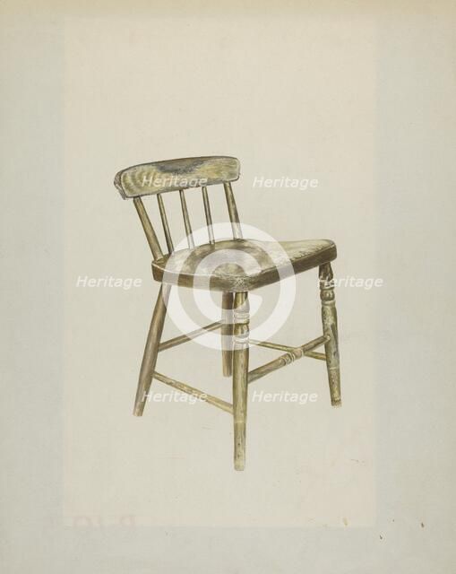 Shaker Dining Chair, 1935/1942. Creator: John Davis.