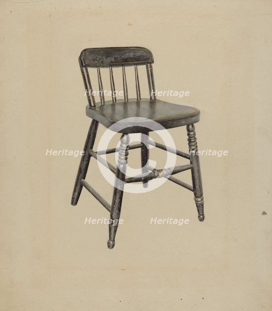 Shaker Dining Chair, c. 1937. Creator: John W Kelleher.
