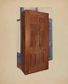 Shaker Dining Room Cupboard, c. 1937. Creator: William Paul Childers
