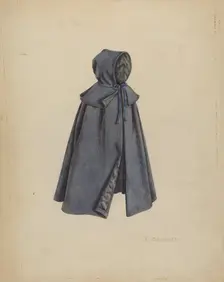 Shaker Doll's Cloak, c. 1939. Creator: Eleanor Gausser