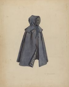 Shaker Doll's Cloak, c. 1939. Creator: Eleanor Gausser
