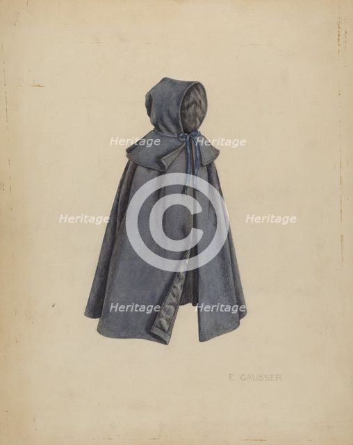Shaker Doll's Cloak, c. 1939. Creator: Eleanor Gausser.