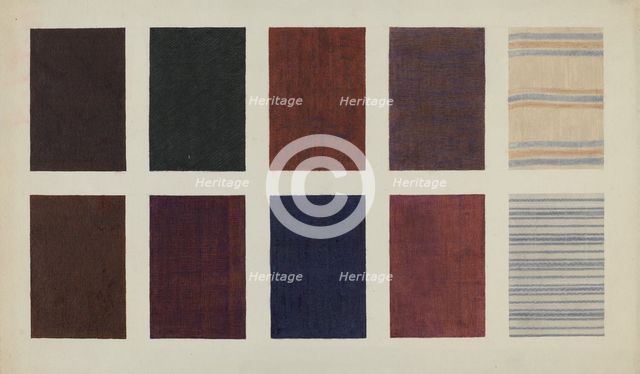 Shaker Dress Material, c. 1936. Creator: Ingrid Selmer-Larsen.