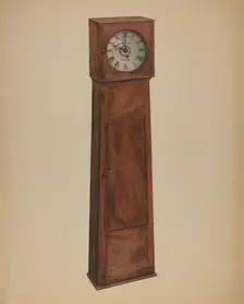Shaker Grandmother Clock, 1935/1942. Creator: Orville Cline