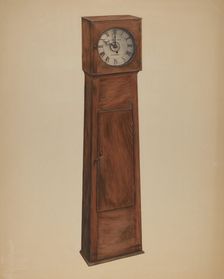Shaker Grandmother Clock, 1935/1942. Creator: Orville Cline