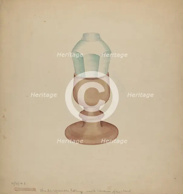 Shaker Grease Lamp, 1941. Creator: Charles Goodwin.