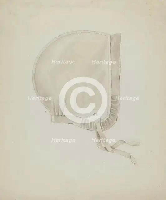 Shaker Infirmary Cap, c. 1936. Creator: Betty Fuerst.