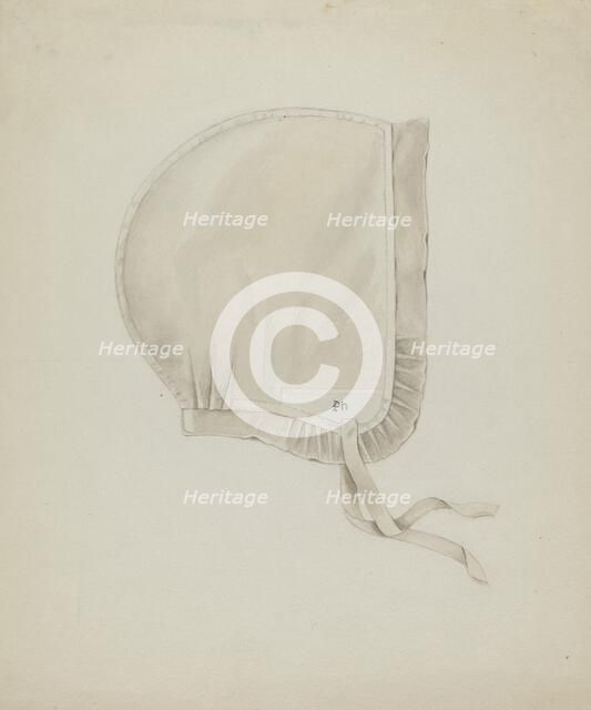 Shaker Infirmary Cap, c. 1936. Creator: Betty Fuerst.