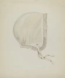 Shaker Infirmary Cap, c. 1936. Creator: Betty Fuerst