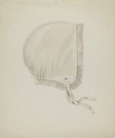Shaker Infirmary Cap, c. 1936. Creator: Betty Fuerst