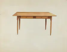 Shaker Kitchen Table, c. 1936. Creator: Ray Holden