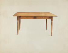 Shaker Kitchen Table, c. 1936. Creator: Ray Holden