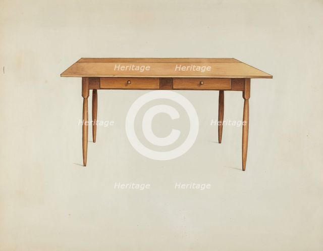 Shaker Kitchen Table, c. 1936. Creator: Ray Holden.