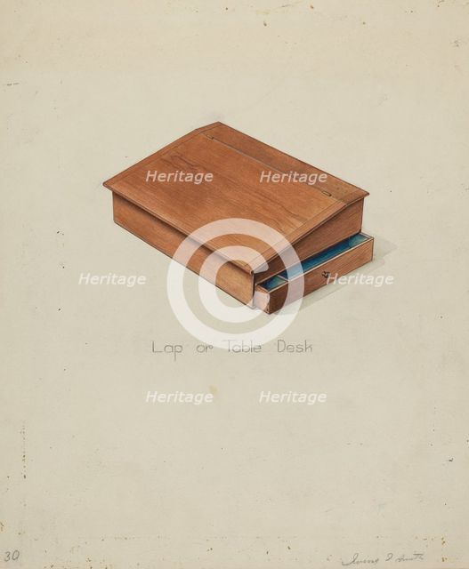 Shaker Lap Desk, c. 1936. Creator: Irving I. Smith.