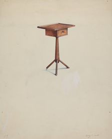 Shaker Peg Leg Stand, 1935/1942. Creator: Irving I. Smith