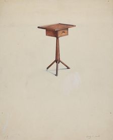Shaker Peg Leg Stand, 1935/1942. Creator: Irving I. Smith