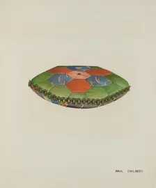 Shaker Pin Cushion, c. 1937. Creator: William Paul Childers