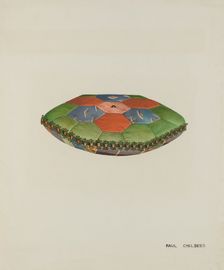 Shaker Pin Cushion, c. 1937. Creator: William Paul Childers