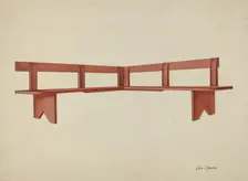 Shaker Porch Bench, 1935/1942. Creator: Lon Cronk