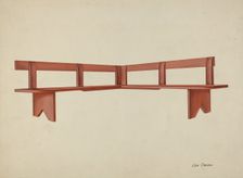 Shaker Porch Bench, 1935/1942. Creator: Lon Cronk