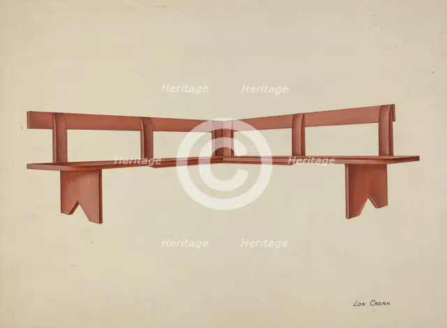 Shaker Porch Bench, 1935/1942. Creator: Lon Cronk.