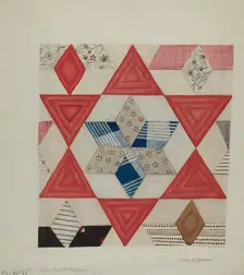 Shaker Quilt Pattern, 1941. Creator: Ralph N. Morgan