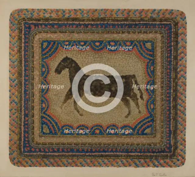 Shaker Rug, 1935/1942. Creator: George V. Vezolles.
