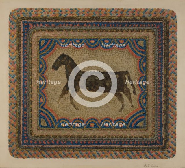 Shaker Rug, 1935/1942. Creator: George V. Vezolles.