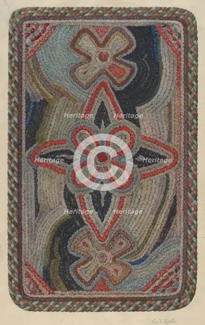 Shaker Rug, 1935/1942. Creator: George V. Vezolles.